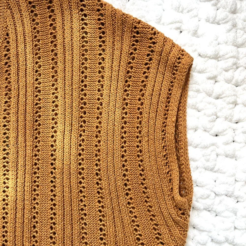 Joie Open Weave Sweater (Yellow) S